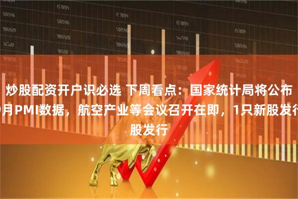 炒股配资开户识必选 下周看点：国家统计局将公布9月PMI数据，航空产业等会议召开在即，1只新股发行